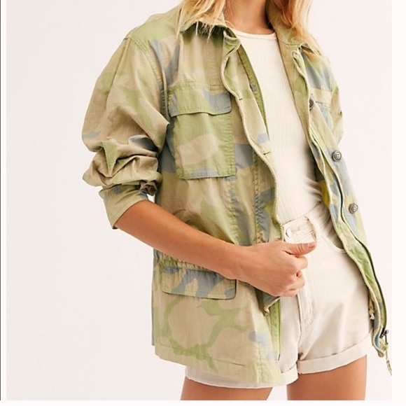 New Free People camo print jacket - XS - Picture 4 of 8